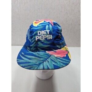 Vintage Diet Pepsi Floral Cap Hat Made In USA